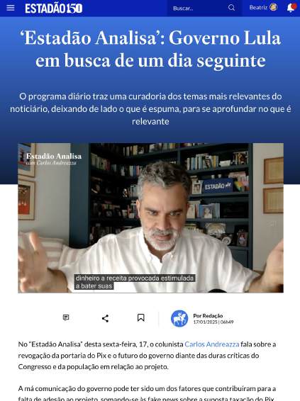 Estadão Analisa — conteúdo do programa